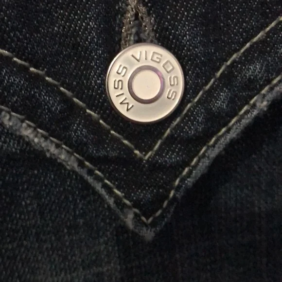NWOT Miss Vigoss Crop jeans dark denim size 10 - Picture 8 of 8